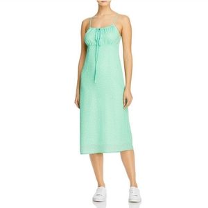Charlie Holiday NWT Delilah Dress Spaghetti Strap Midi Polka Dots Tie Front New